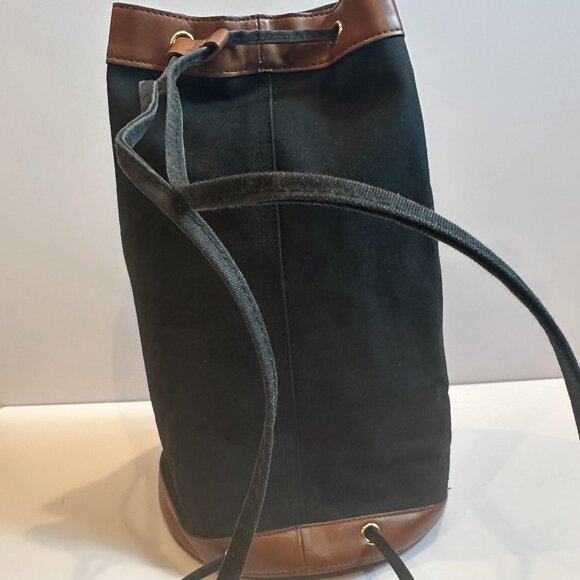 Rare Archive Henri Bendel NY Bendel Girl Canvas & Leather Bucket Backpack main image 12